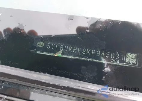 2019 Toyota Corolla L/Le/Se/Xle/Xse z USA, uszkodzony, nr VIN 5YFBURHE8KP945031